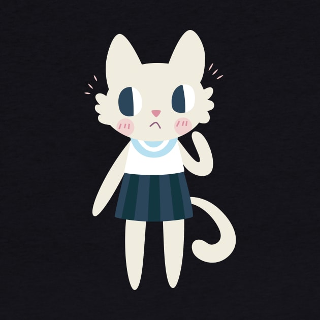 Sailor Fuku Cat by clairestamper